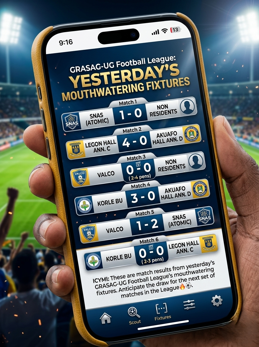 GRASAG football league results flyer